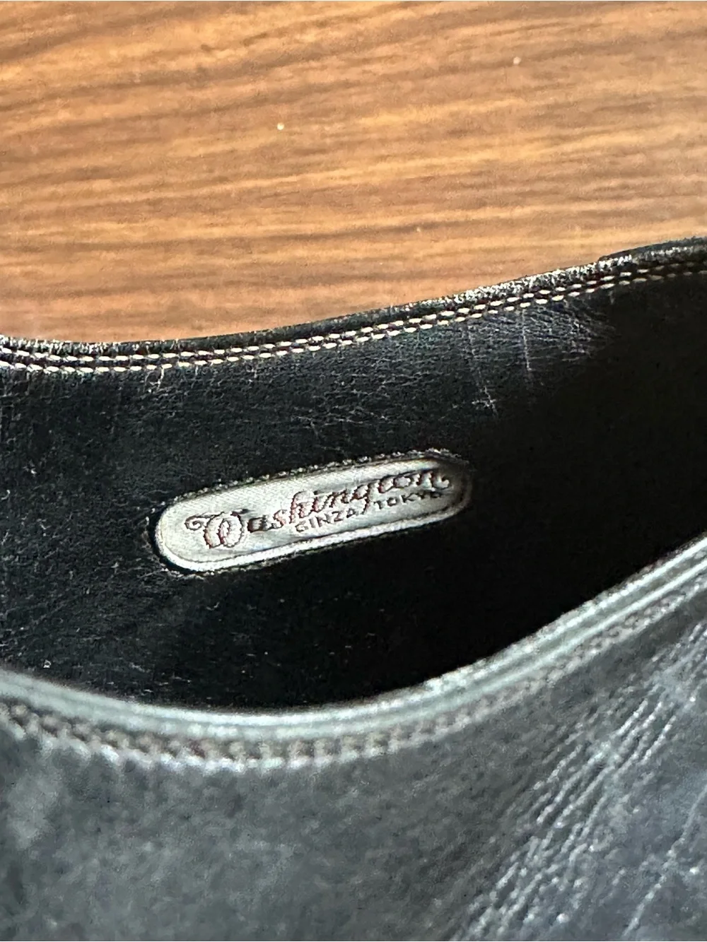 Washington Ginza Tokyo Black Leather Oxfords